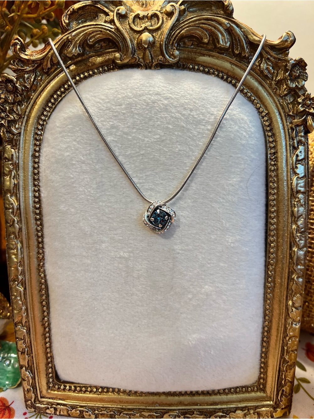 Brighton Eternity Knot Necklace in Blue